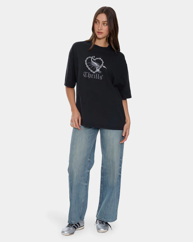 Thrills Looks That Kill Oversized Tee | Washed Black