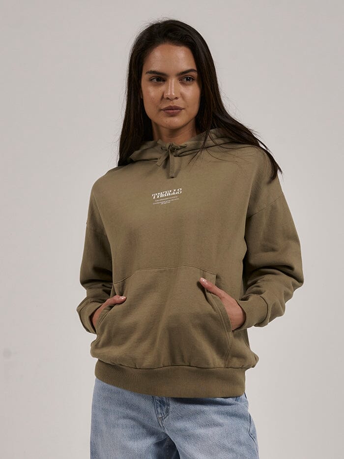 THRILLS HIGH STANDARDS FLEECE HOOD ALOE