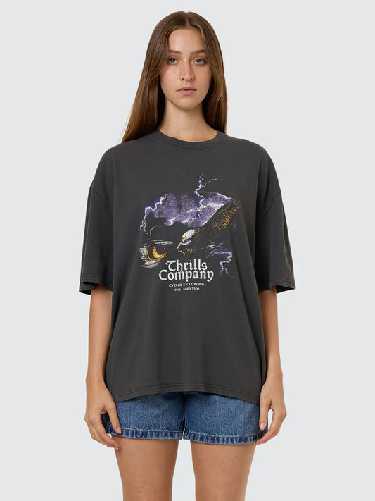 THRILLS FLIGHT RISK OVERSIZED TEE MERCH BLACK