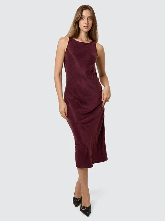 THRILLS KATHLEEN SLIP DRESS MAHOGANY