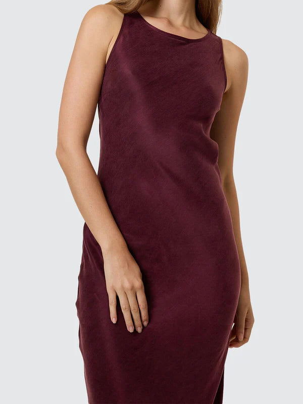 THRILLS KATHLEEN SLIP DRESS MAHOGANY