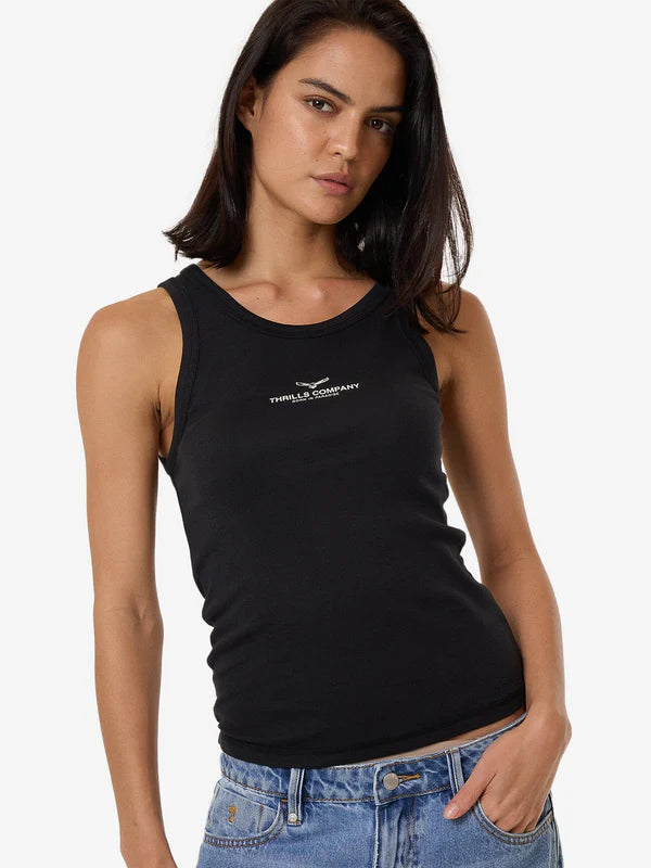 THRILLS EMBLEM OF STRENGTH SLOANE TANK WASHED BLACK