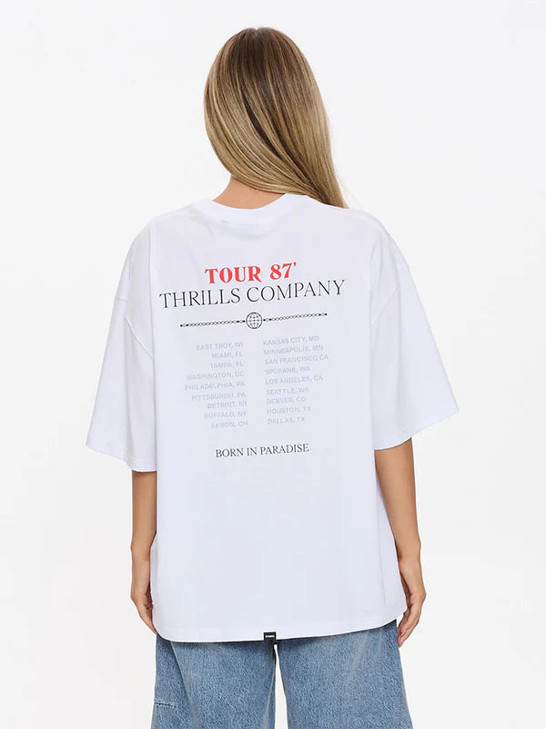 Thrills Metal And Dust Oversized Tee White
