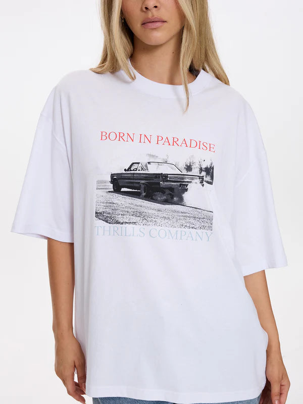Thrills Metal And Dust Oversized Tee White