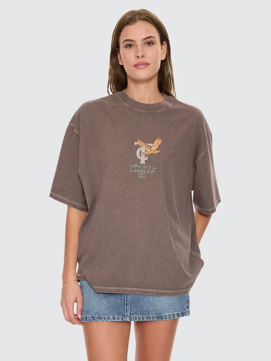Thrills Take It Easy Oversized Tee | Clay Smoke