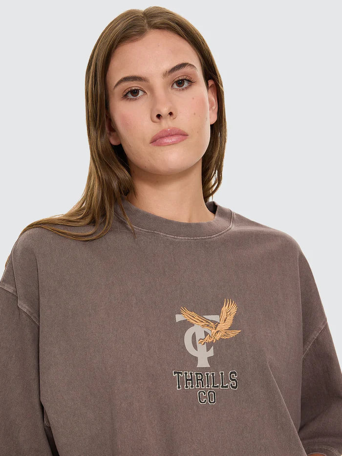 Thrills Take It Easy Oversized Tee | Clay Smoke