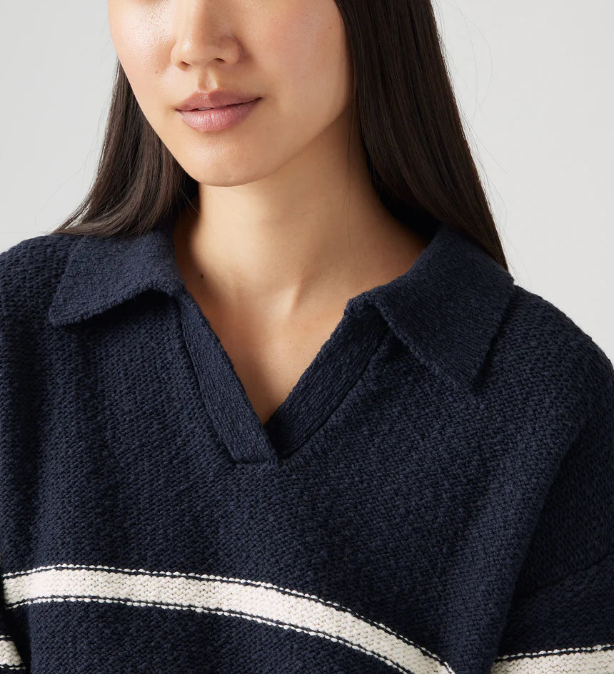 LEVIS SATELLITE POLO SWEATER MARINE STRIPE