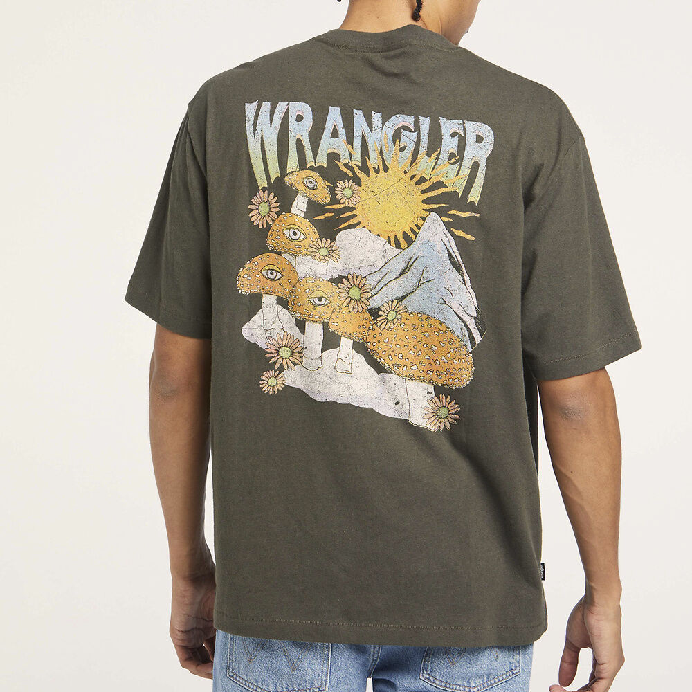 WRANGLER SHROOM HAZE BAGGY TEE DARK SLATE