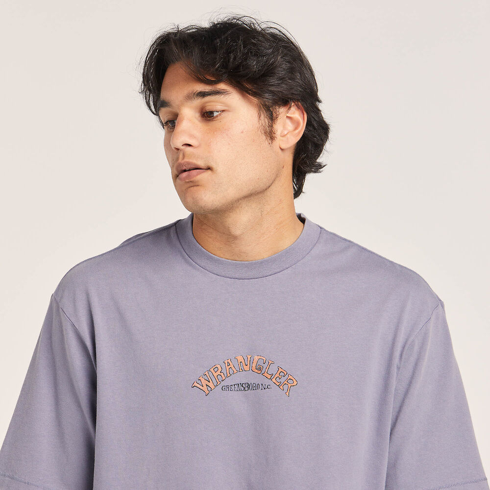 WRANGLER PORTAL SLACKER TEE BLUE GRANITE