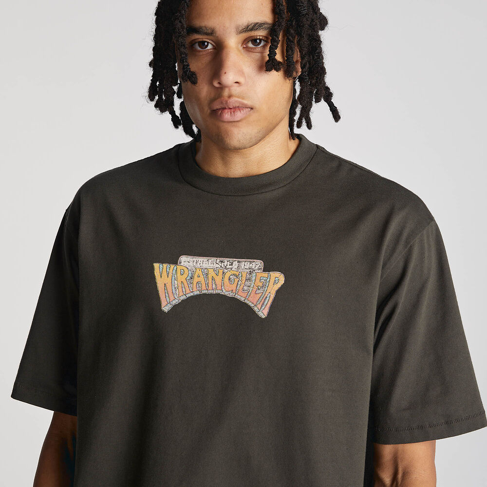 WRANGLER LOOKING GLASS SLACKER TEE DARK SLATE