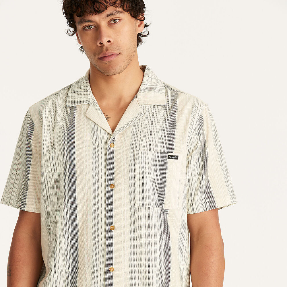 WRANGLER RESORT SHIRT GHOST STRIPE