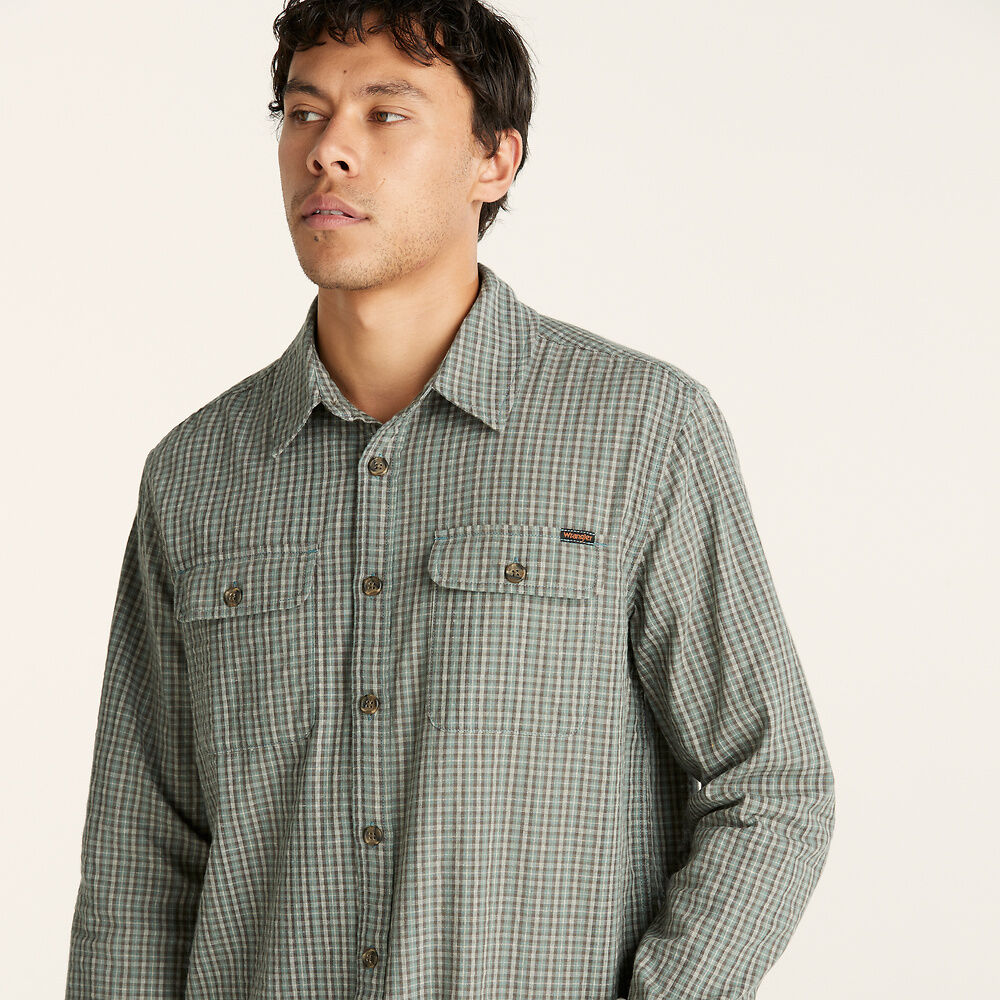 WRANGLER PARALLELS SHIRT GREEN CHECK