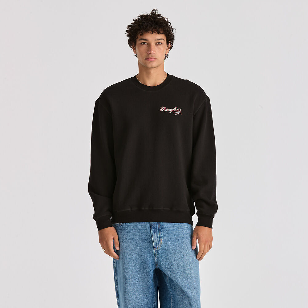 WRANGLER STINGER SLOUCH SWEAT BLACK