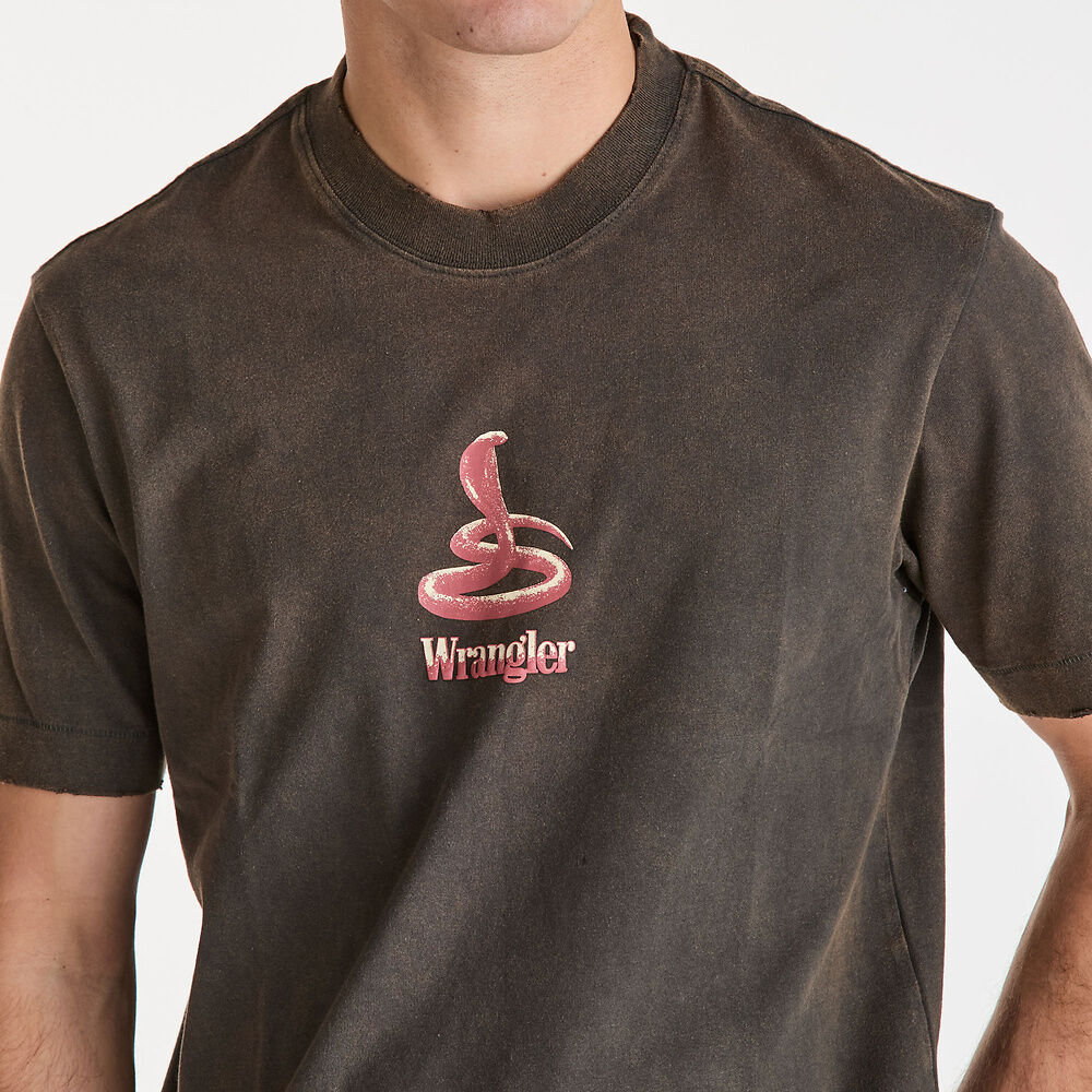 WRANGLER SNAKE CHARMER CARMY TEE DARK SLATE