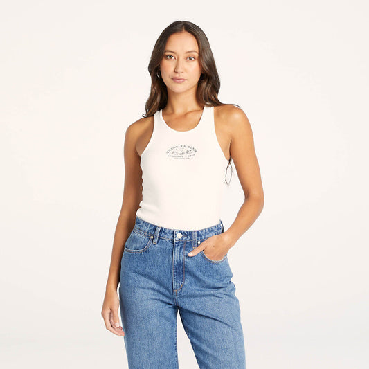 WRANGLER LENNY LONGLINE TANK SERPANT WHITE