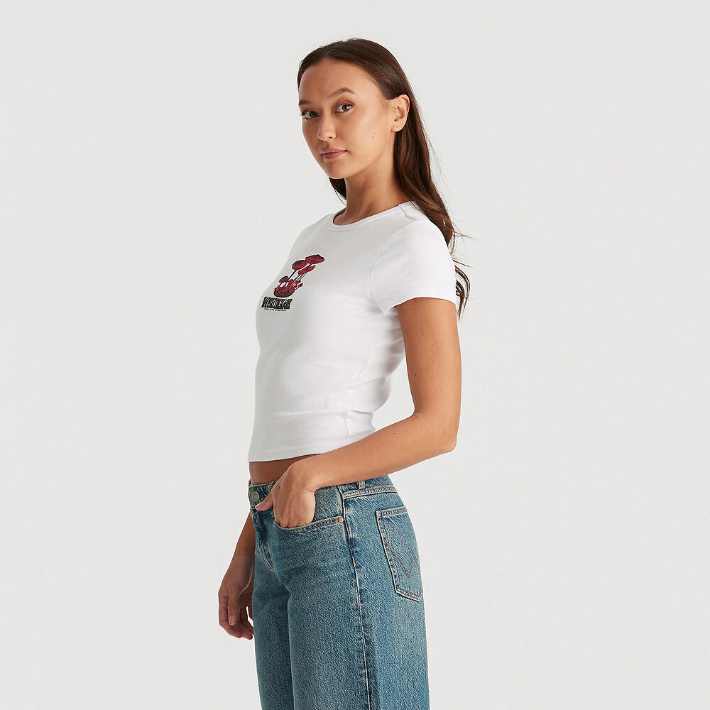 WRANGLER SHROOM STAPLE RIB TEE OPTIC WHITE