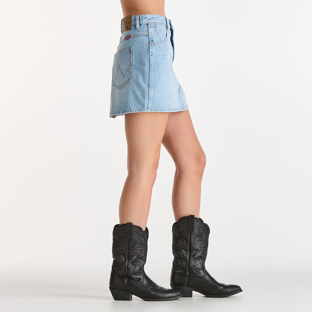 WRANGLER REPAIR MINI SKIRT BLUE TOUR