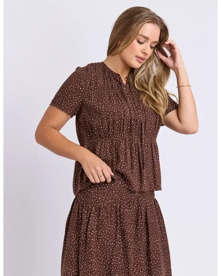 Foxwood Wren Spot Top | Chocolate