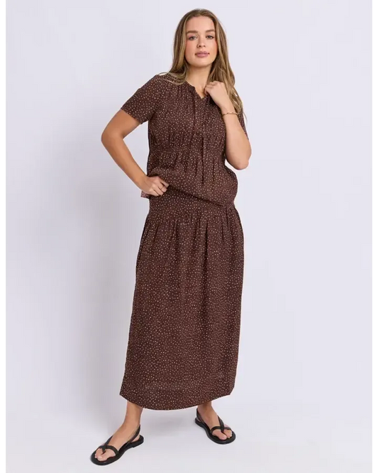 Foxwood Wren Spot Top | Chocolate