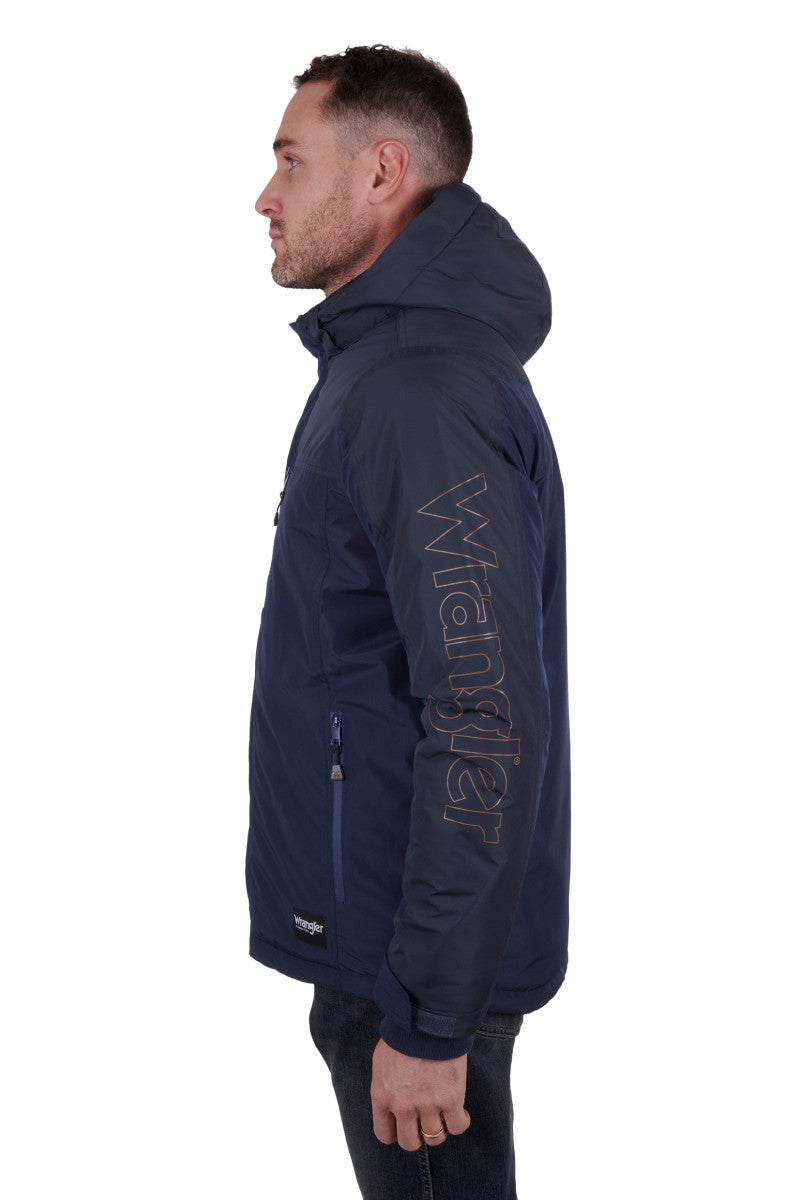 WRANGLER MENS MURPHY WATERPROOF JACKET NAVY