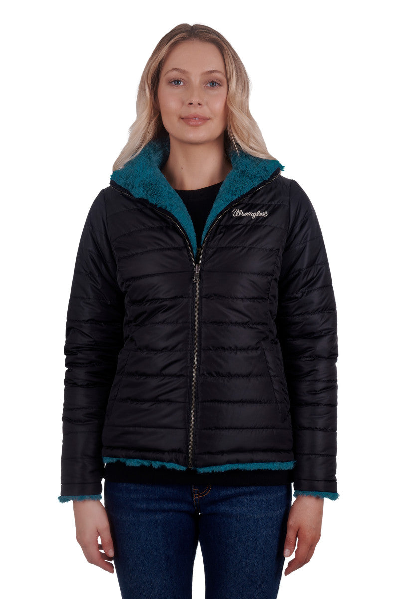 WRANGLER WOMENS MONTANA REVERSIBLE JACKET BLACK