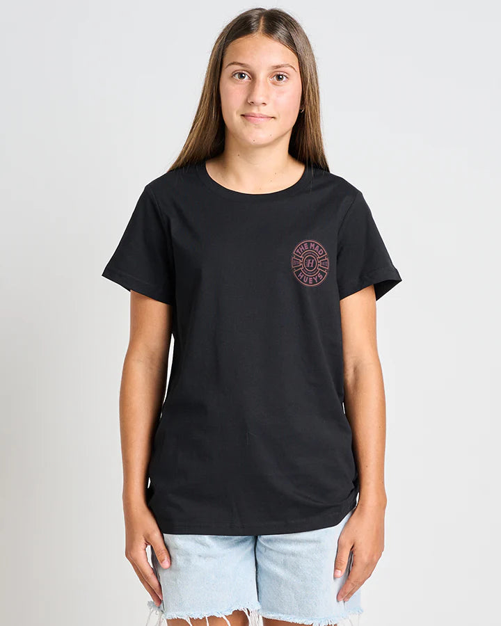 The Mad Hueys Mad Series Girls Short Sleeve Tee Black