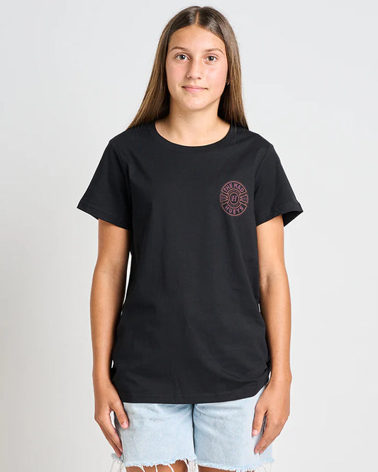 The Mad Hueys Mad Series Girls Short Sleeve Tee Black