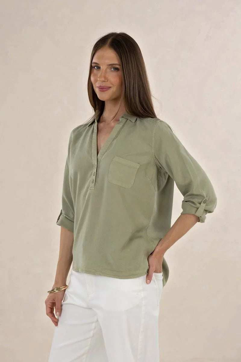 Humidity Leni Shirt | Khaki