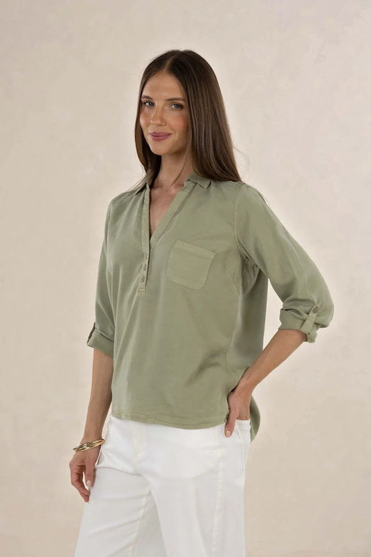 Humidity Leni Shirt | Khaki