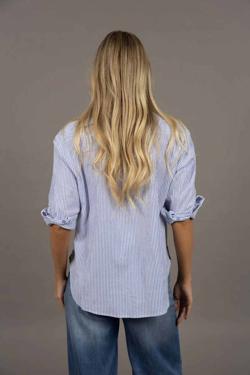 Humidity Nala Stripe Shirt | Blue Stripe