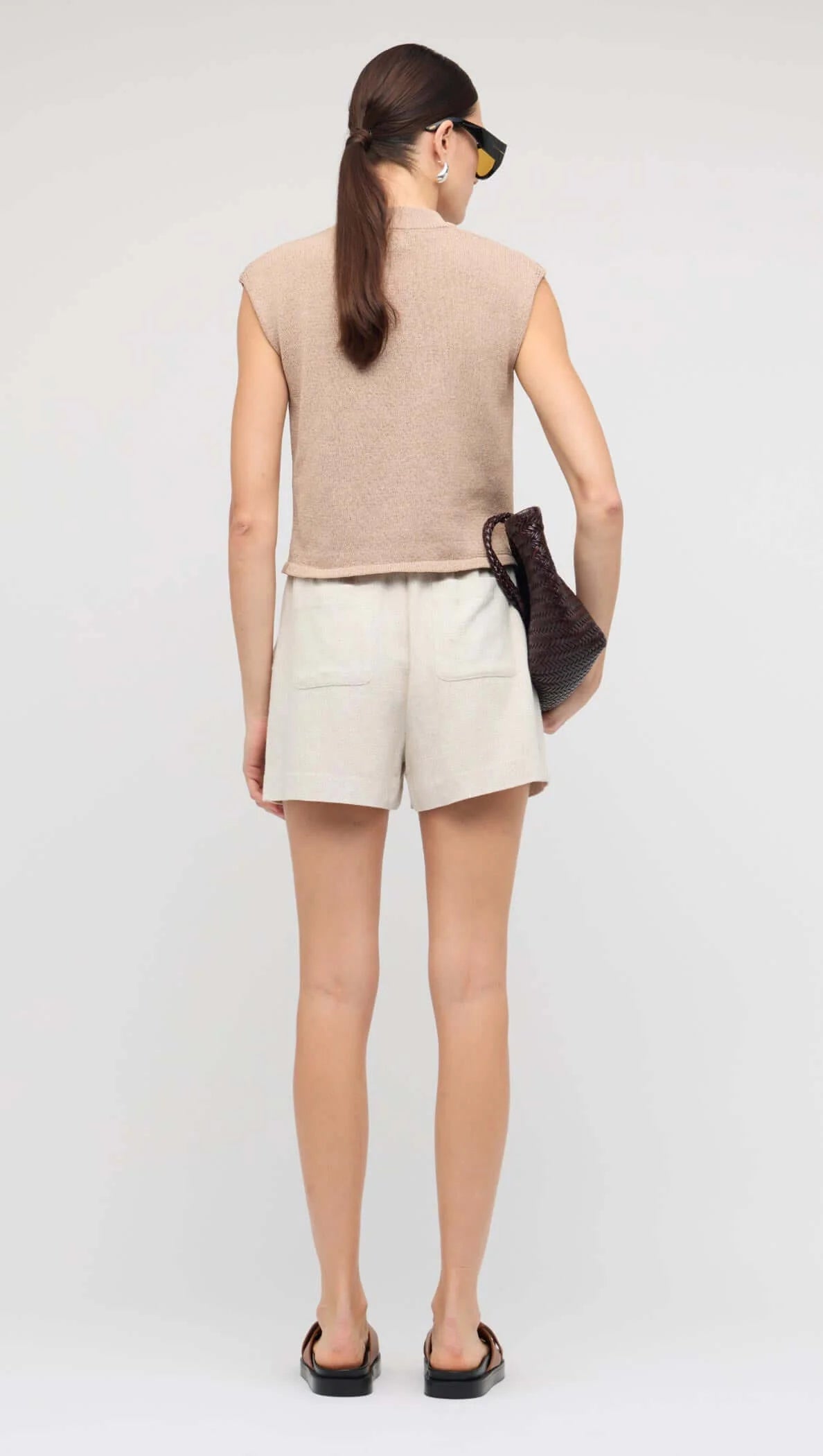 STAPLE THE LABEL DUNE KNIT TANK LATTE