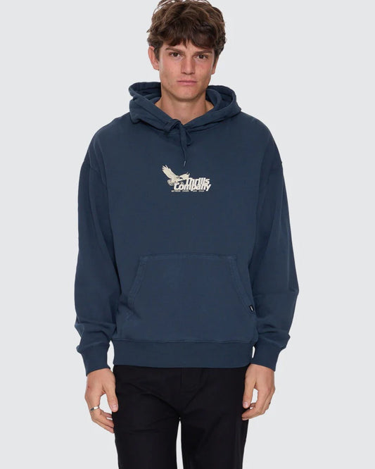 Thrills Between Chaos & Calm Slouch Pull On Cropped Hood | Federal Blue