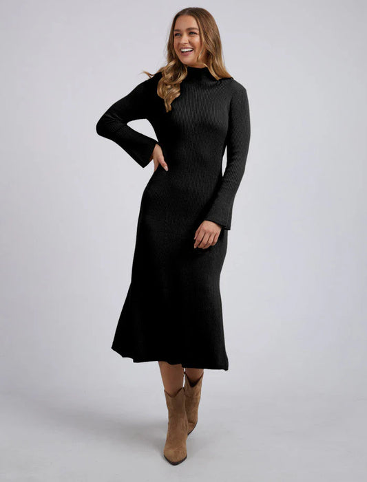 FOXWOOD BEXLEY LONG SLEEVE DRESS BLACK