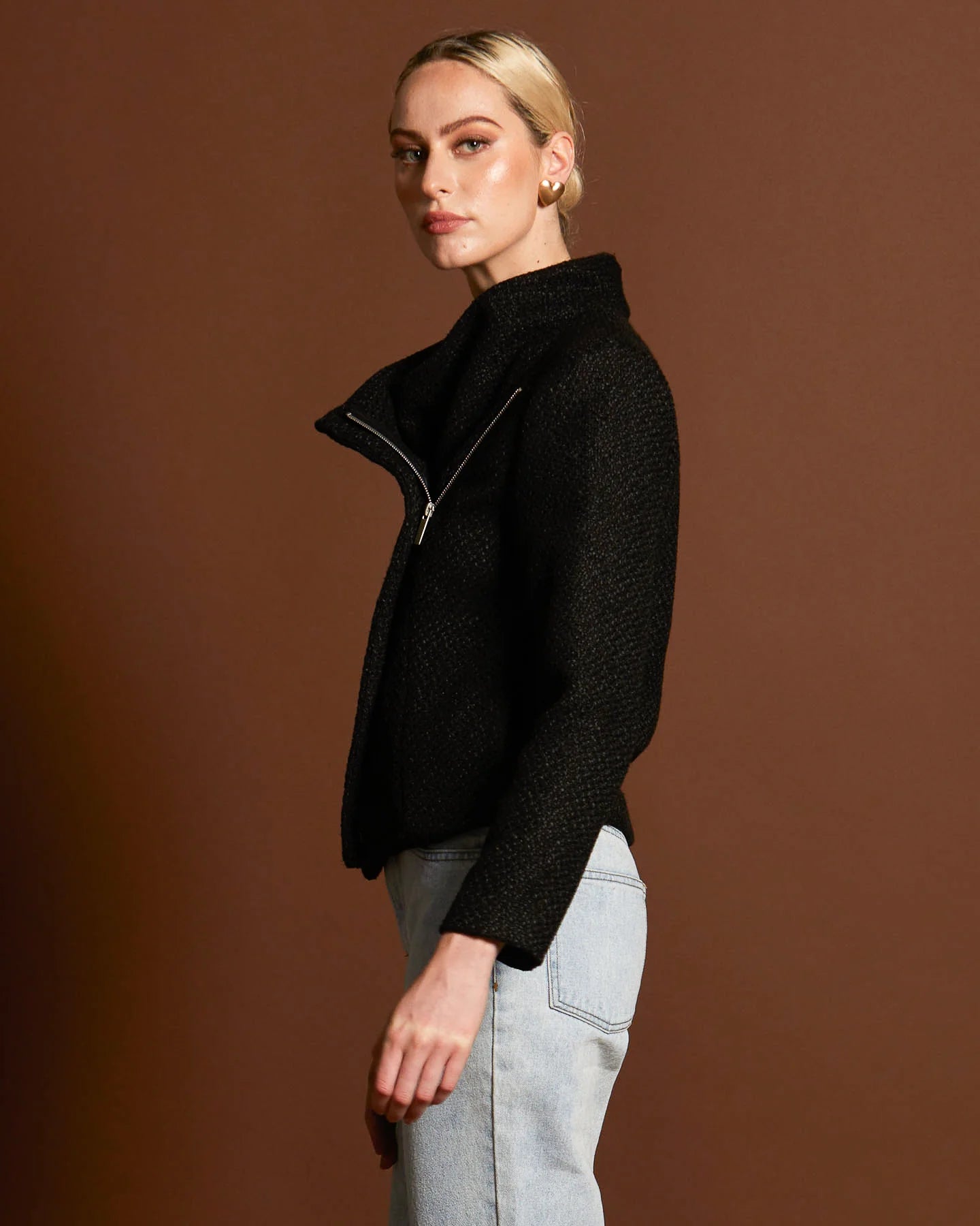 FATE+BECKER HAZY SHADE BIKER JACKET BLACK