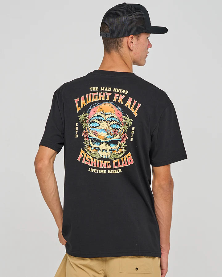 The Mad Hueys Caught Fk All Skull Short Sleeve Tee Black