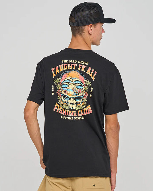 The Mad Hueys Caught Fk All Skull Short Sleeve Tee Black