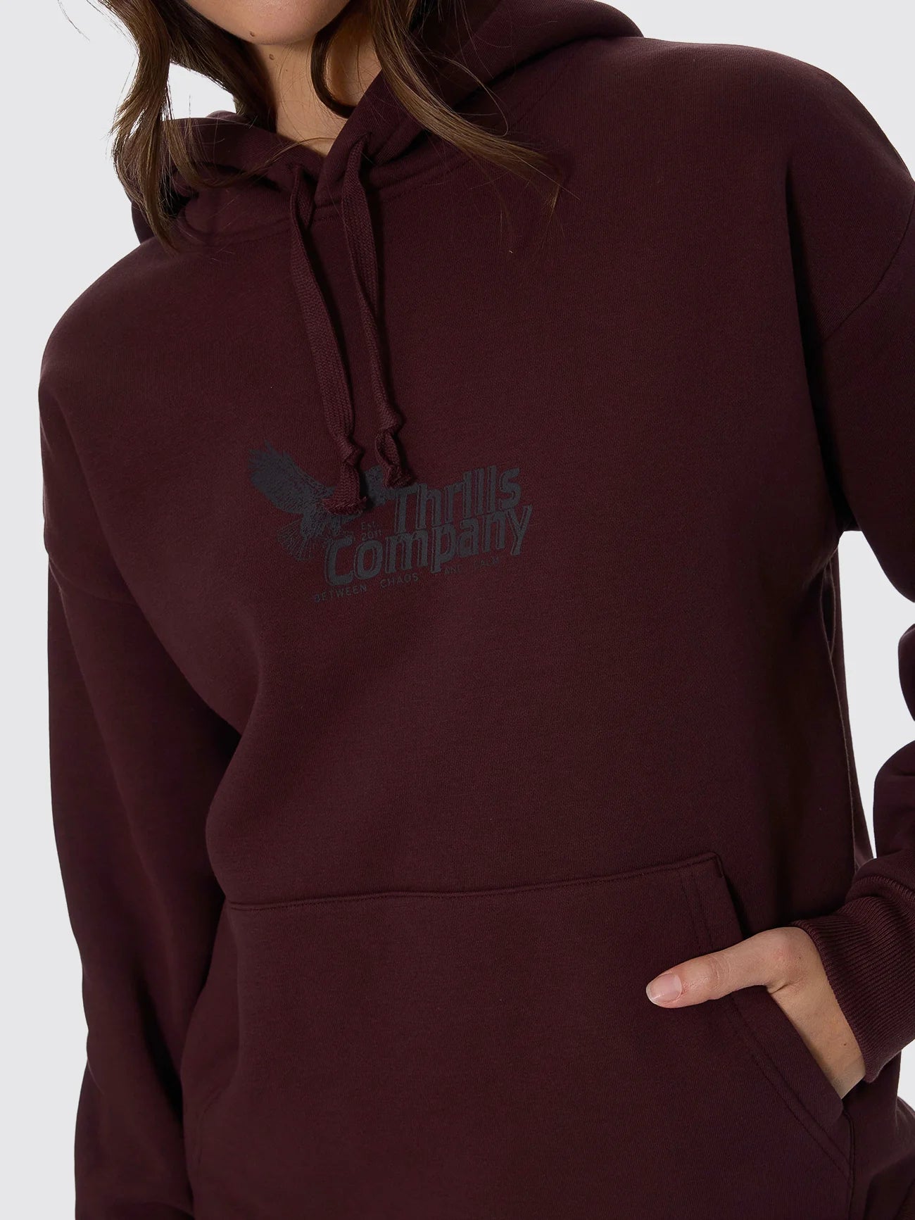 Thrills Chaos and Calm Slouch Hood | Bitter Chocolate