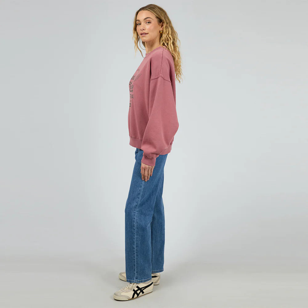 SILENT THEORY VINTAGE DENIM CREW CHERRY