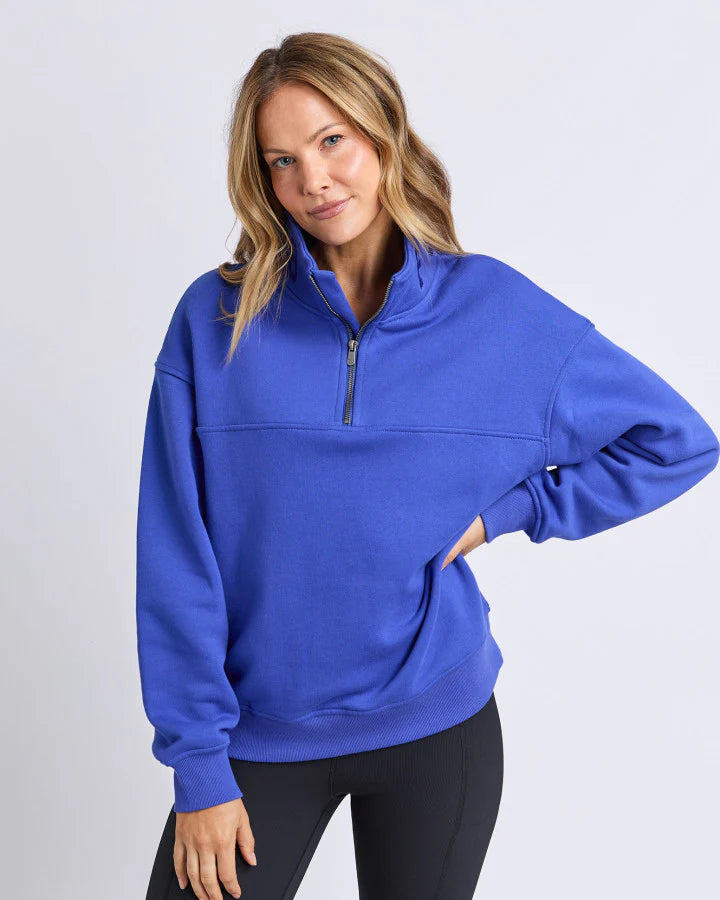 Foxwood College Zip Crew | Dazzling Blue