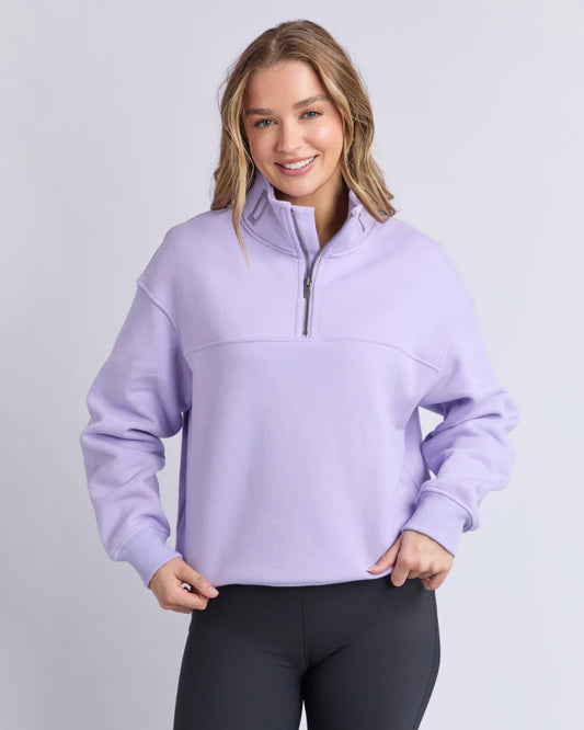 Foxwood College Zip Crew | Lavender