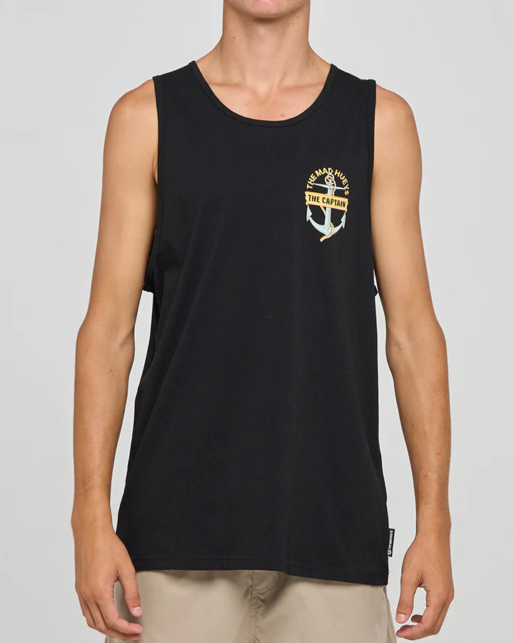 The Mad Hueys Croc Captain Tank Black