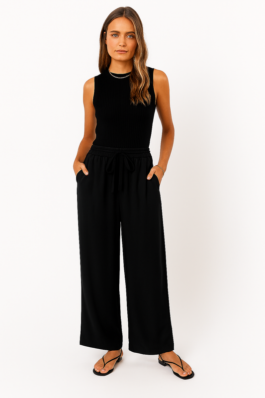 HQ CHLOE LINEN PANT BLACK