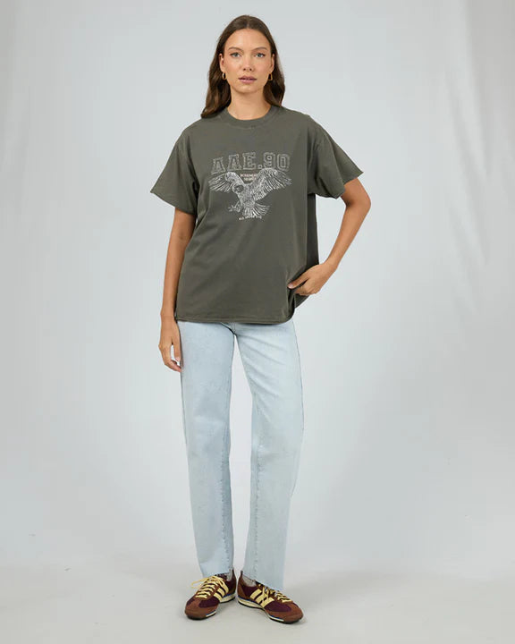 ALL ABOUT EVE ECLIPSE RELAXED TEE CHARCOAL
