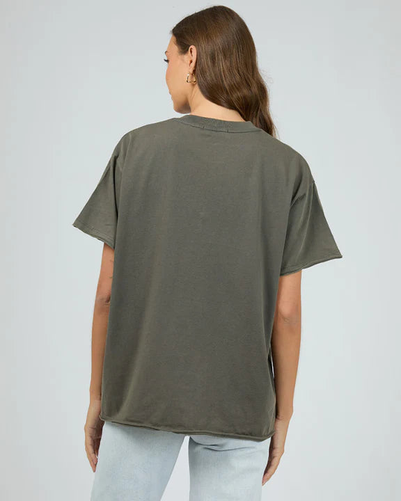 ALL ABOUT EVE ECLIPSE RELAXED TEE CHARCOAL