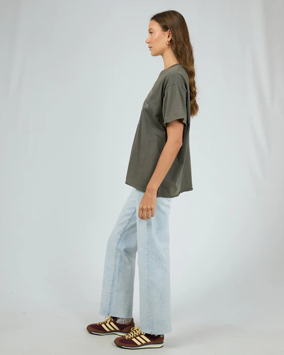 ALL ABOUT EVE ECLIPSE RELAXED TEE CHARCOAL