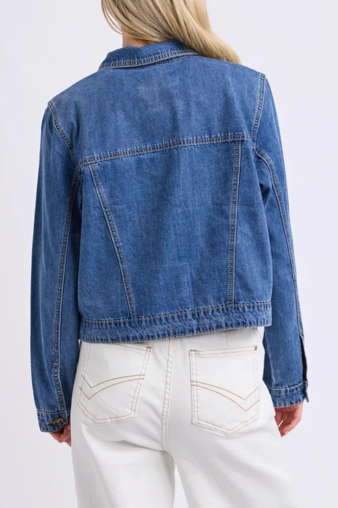 Elm Essie Denim Jacket | Mid Wash Blue