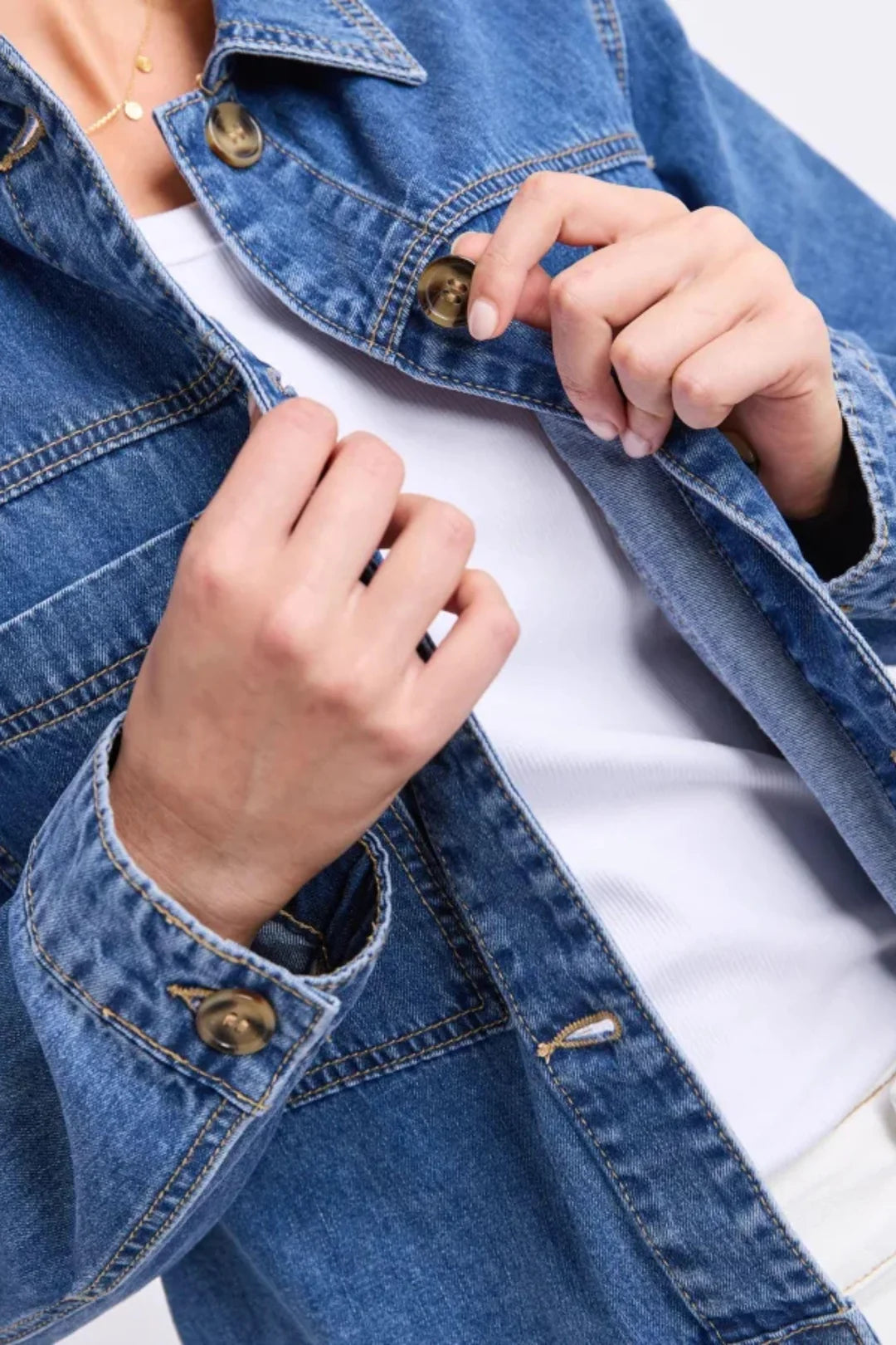 Elm Essie Denim Jacket | Mid Wash Blue