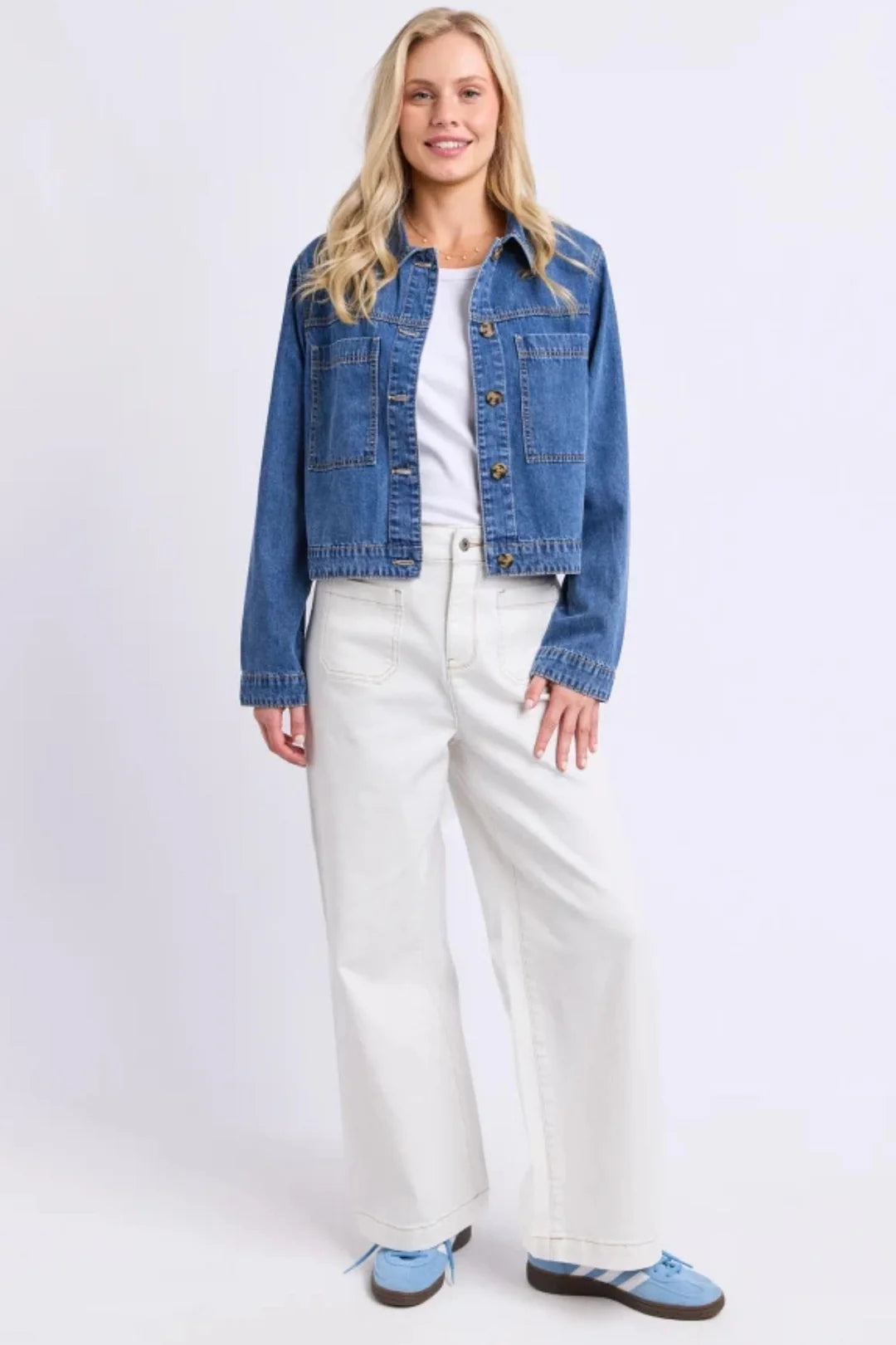 Elm Essie Denim Jacket | Mid Wash Blue