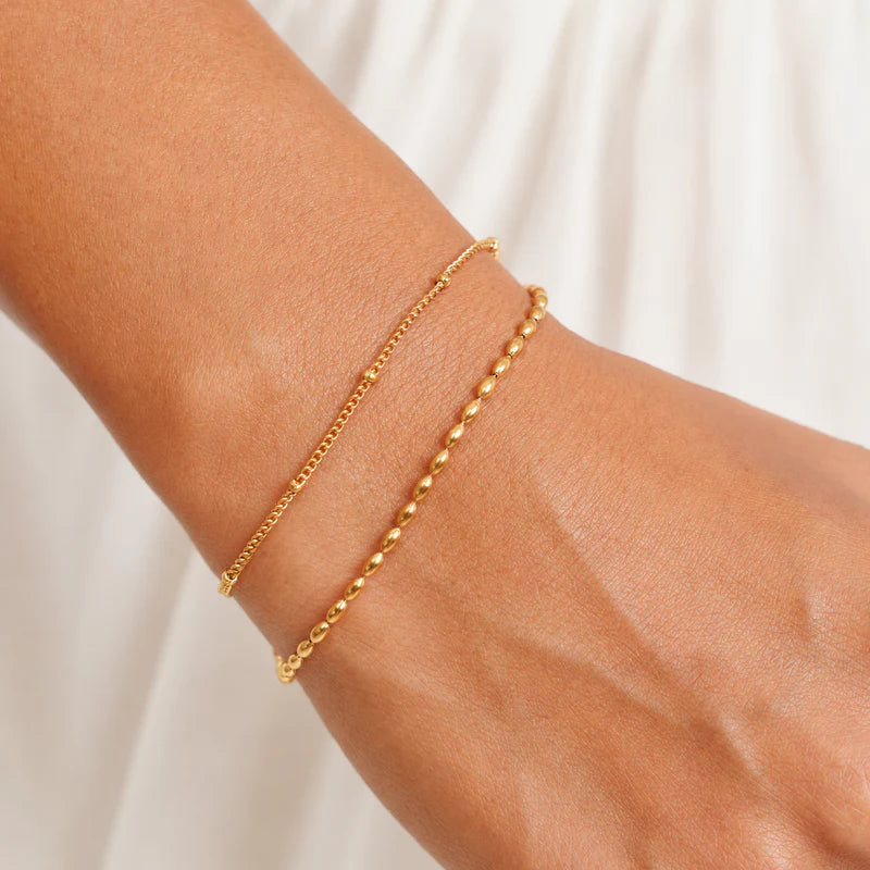 Atolea Layered Pebble Bracelet | Gold