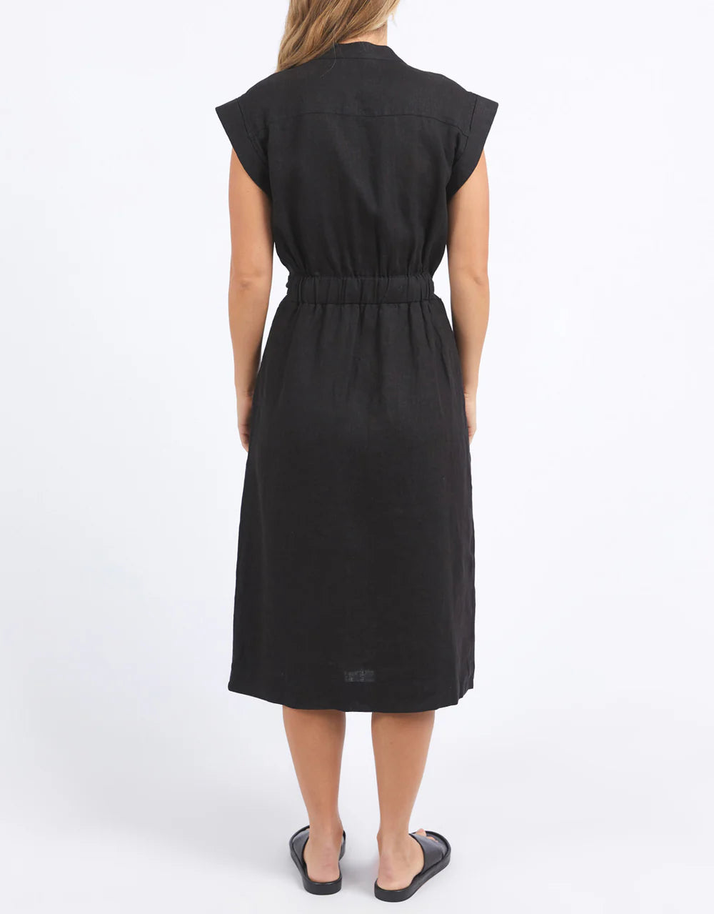 FOXWOOD HARLOW MIDI DRESS BLACK